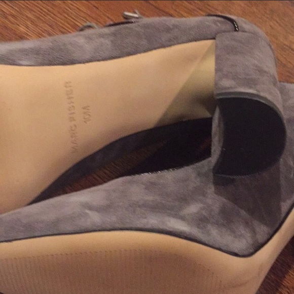 Marc Fisher gray suede lace up pumps NWOT sz 10 - Picture 4 of 4